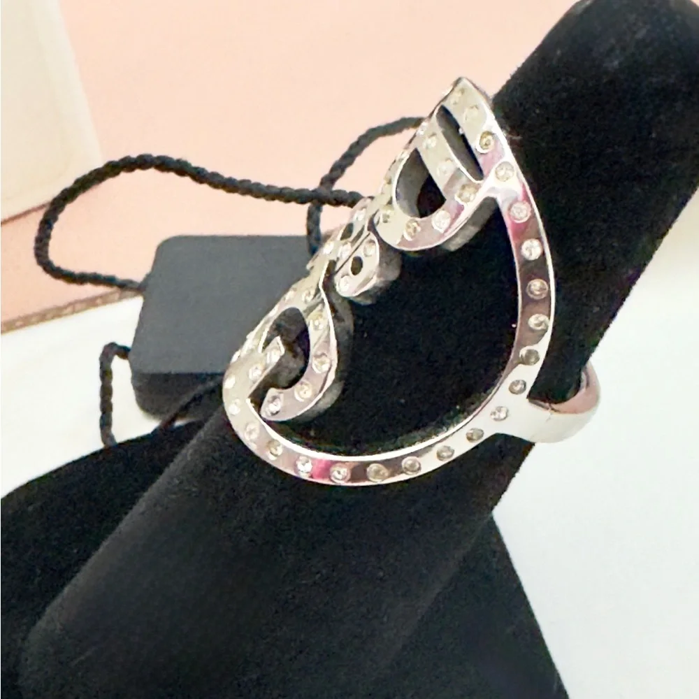 D&G Silver Ring w Crystals